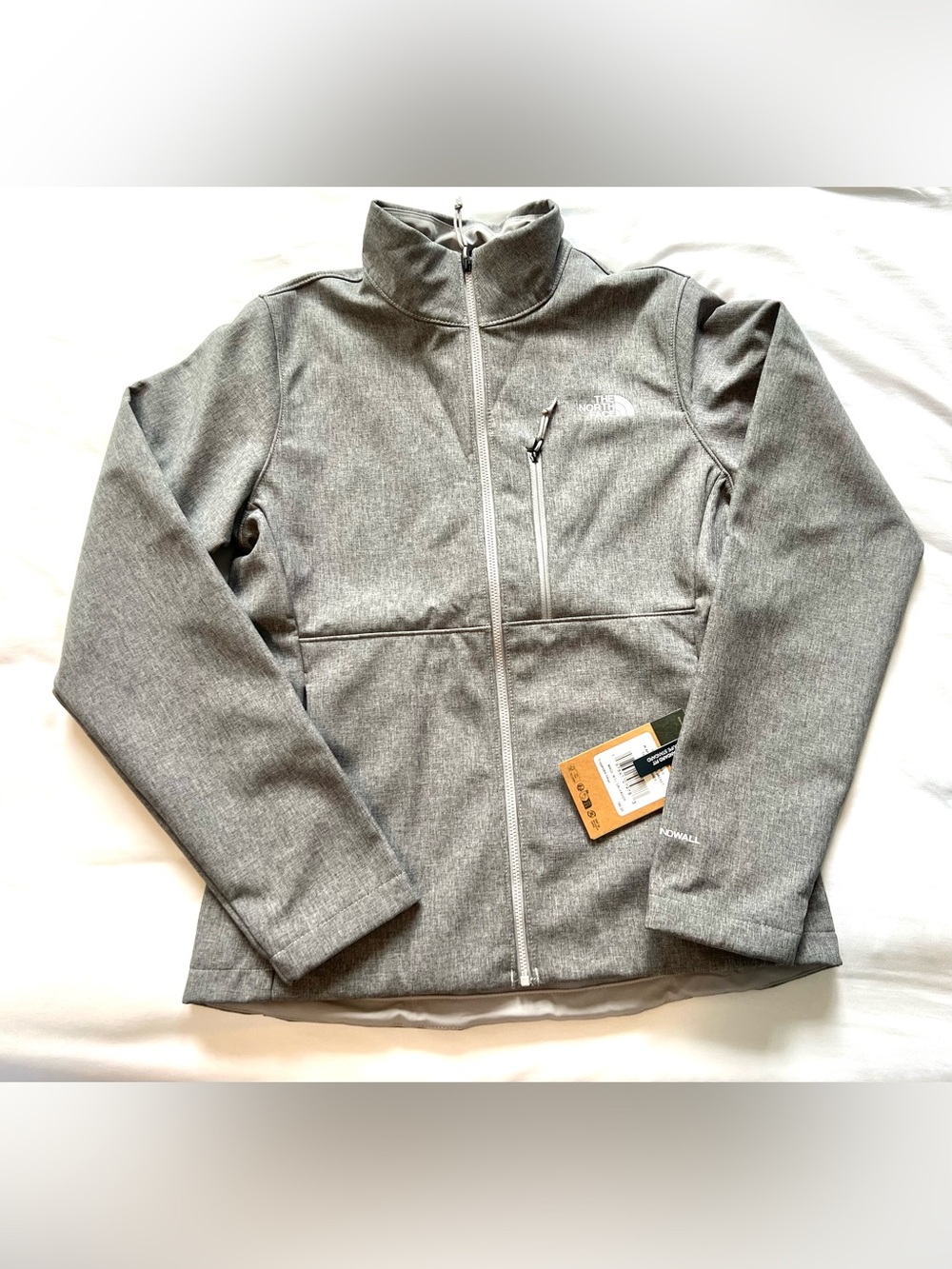 The North Face Heather Gray Apex Bionic 3 Windwall Softshell Jacket